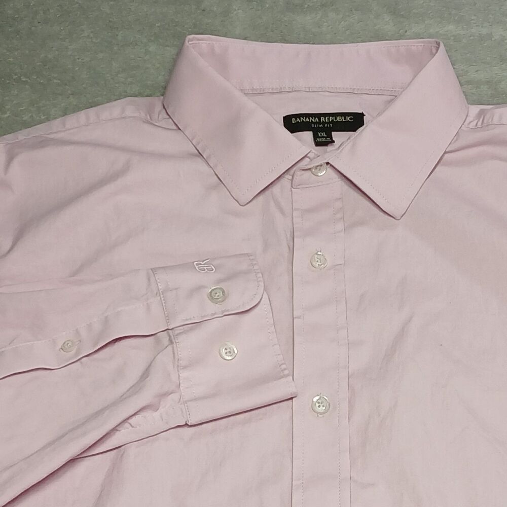 Banana Republic XXL Slim Fit Shirt Purple Lavender Aura-Prep Easter Spring 2XL